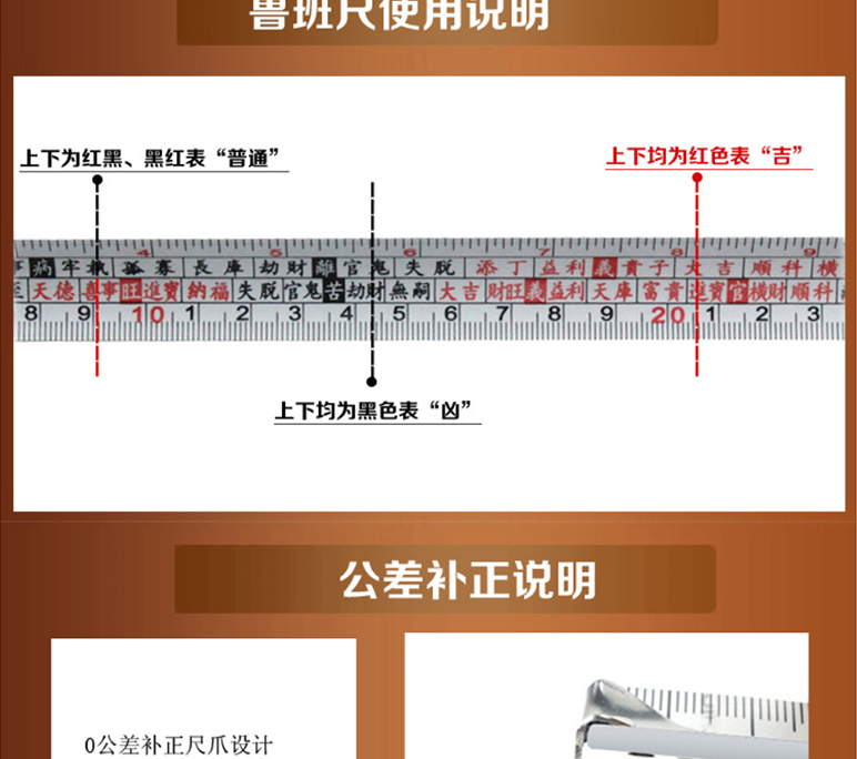 3米鲁班尺详图对照表图片