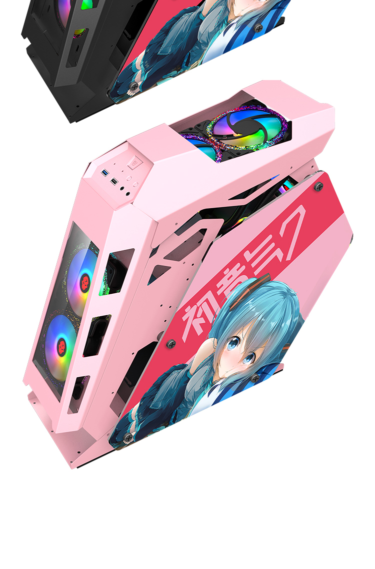 玩嘉 小咖plus电脑机箱台式机30系列显卡游戏240水冷主机箱外壳个性